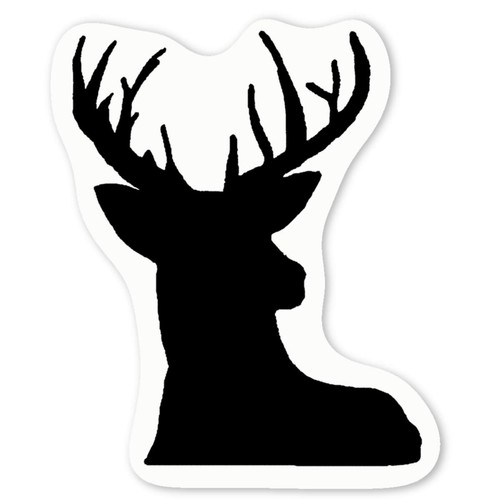 Stag head white - 'stag, decal