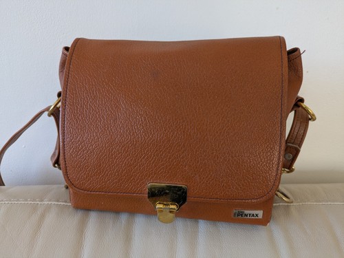 Pentax asahi tan camera case - pentax,