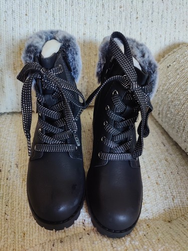 Black faux girls boots with - boots,