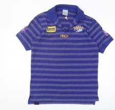 ISC Men's Blue Striped Polo