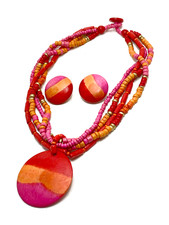 Boho Necklace Clip Earring Set