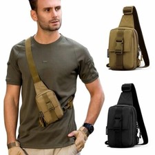 Men Small Chest Bag Pack Travel Sport Shoulder Sling Backpack Crossbody Outdoor+