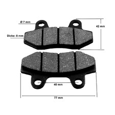  Brake pads rear set 2 pieces