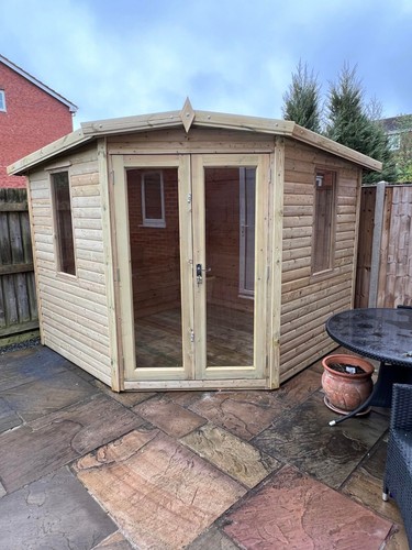 9x9 corner house - house, summerhouse