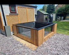 Cedar pond with viewing window 8ft x 8ft x 3ft/koi carps/clearview ponds/koi