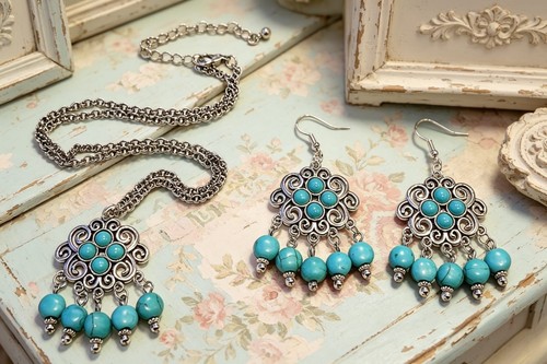 Piece boho turquoise beaded - piece,