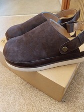 Ladies Brown Suede Cloggs size