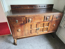 Vintage Wooden Carved Sideboard