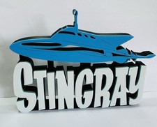 Decorative Stingray Self Standing TV Logo Retro Room Sign Display
