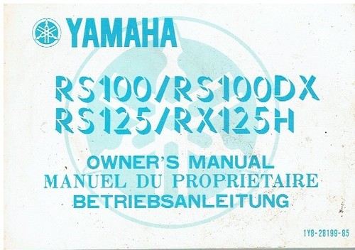 Yamaha rs100 rs100dx rs125 - yamaha,