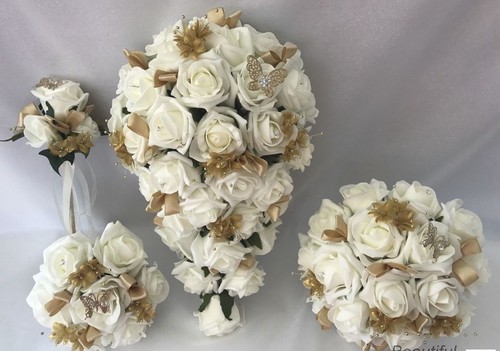 Wedding flowers ivory - ivory, rose