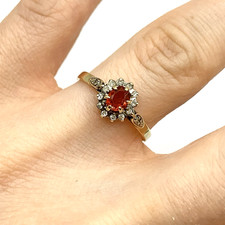 Fire Opal Ring 9 ct Gold