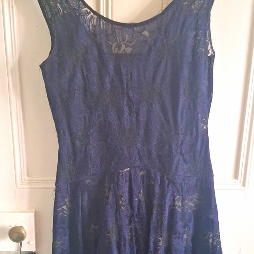 Vera wang fit flare navy - vera, &