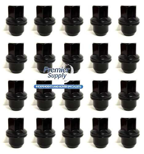 Black alloy wheel nuts - 20,