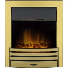 Adam Eclipse Electric Fire in Brass
