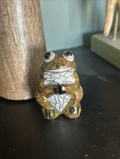 Chinese Cloisonné Enamel Frog Figurine Vibrant Vintage  Figurine, Cute