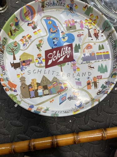 Vintage 1957 schlitz beer - beer, tray