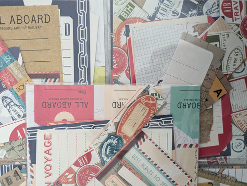 Vintage travel junk - vintage, journal