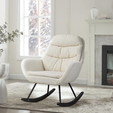 Teddy Velvet Armchair Rocking