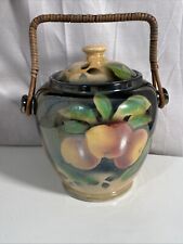 Vintage Hand Painted Lustre Ware Buscuit Barrel New Hall Pottery NHP
