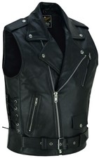 Mens Real Leather Waistcoat