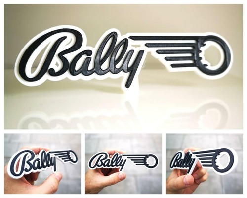 Bally logo shelf display - bally,