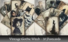 Vintage Gothic Witch Postcards