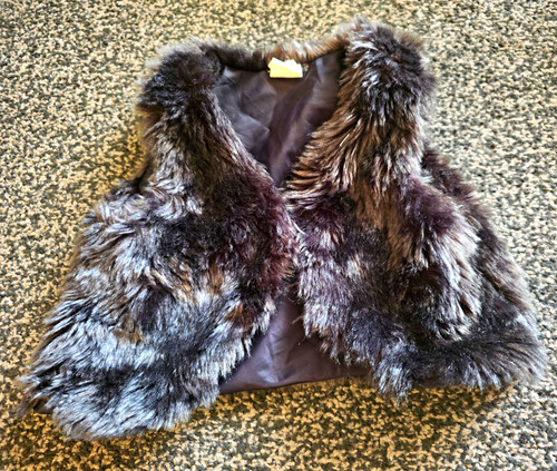 Women grey black faux - grey,