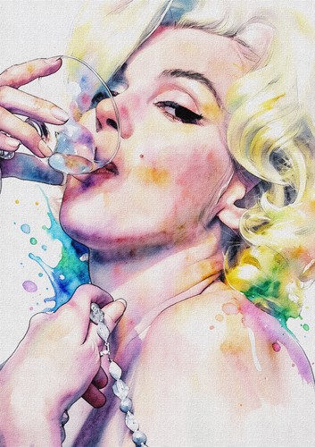 Marilyn monroe watercolour - -,