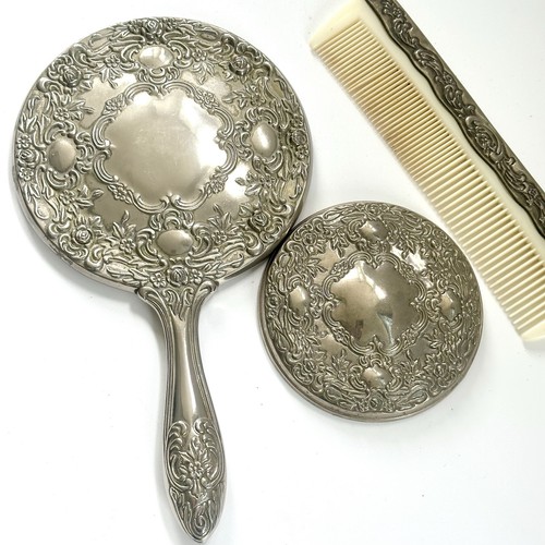 Vintage silver plated vanity - silver,
