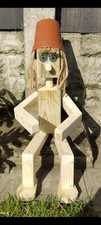 Wooden Flower Pot man Garden