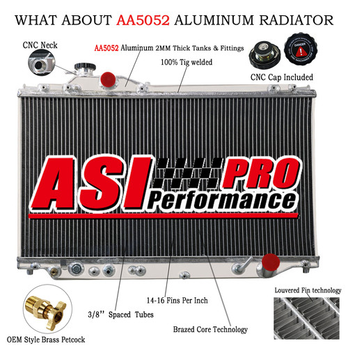 3row 46mm aluminium radiator - 3row,