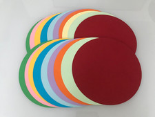 20 x large coloured card circles (25cm) 10 colours (2 of each) 200gsm