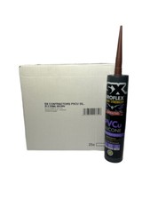 Silicone Sealant Doors & Windows  Brown Contractors PVCu 300ml ,25 Tubes 1 Box