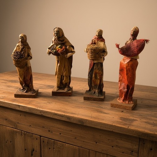 Vintage mexican folk art - folk, paper
