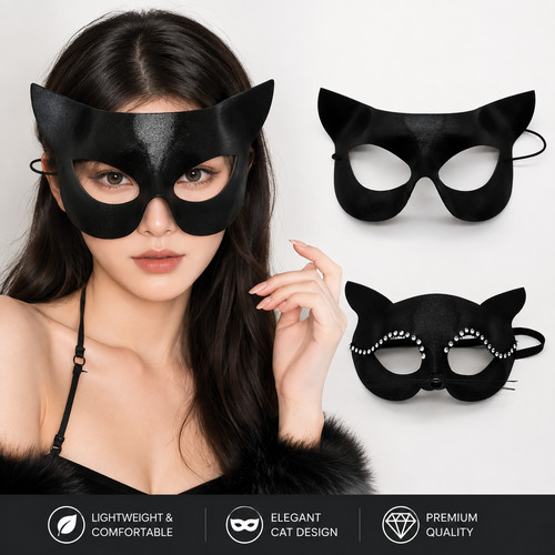 Black cat eye - cat, mask