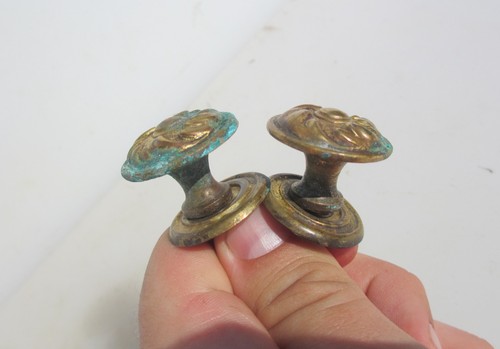 Vintage brass cabinet knobs - cabinet,