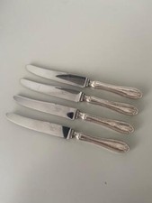 FOUR SILVER HANDLE DESSERT FRUIT KNIVES Sheffield 1938