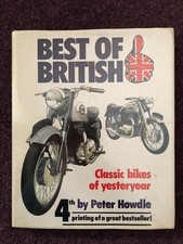 Motor cycle book Best of British Classic Bikes of Yesterday Peter Howdle