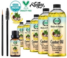 100% Pure Organic Castor Oil for Eyelashes ❤️ Eyebrows Hair Growth Body Care 🔥✅