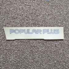 Genuine NOS Ford Fiesta Popular Plus Tailgate Sticker Decal Badge 