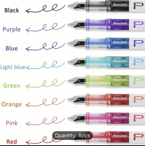 Disposable fountain pen set - fountain, 8