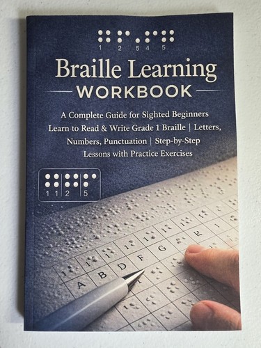 Braille learning workbook - braille, workbook: