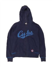 NIKE Womens Chicago Cubs Zip Hoodie Sweater US 8/10 Medium Navy Blue WS02