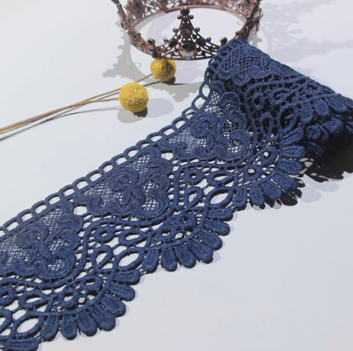 Embroidered venise lace edging - embroidered,