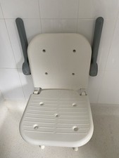 AKW Fold Up Shower Seat with Grey Padded Arms