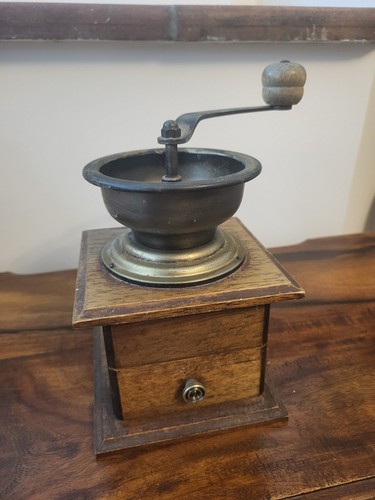 Vintage wooden coffee grinder - vintage,