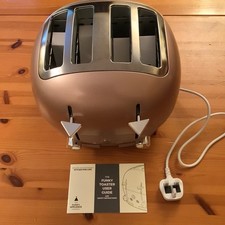 New & Boxed; 4 Slice, Rose Gold Colour, The Funky Appliance Company, Toaster