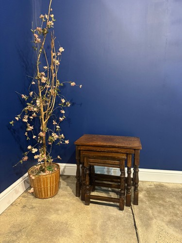 Vintage oak nest - vintage, tables