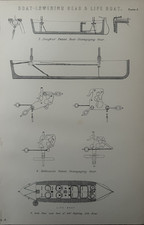 Antique Print 1870s Boat |